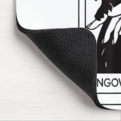 Retro wird unregierbar schwarze Katze beißen Hand  Mousepad (Ecke)