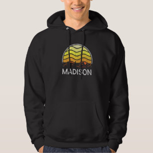 Retro Wisconsin Madison Besucher Skyline Vintage U Hoodie