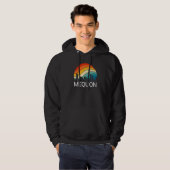 Retro Wisconsin Mequon Skyline Vintage Urban Skysc Hoodie (Vorne ganz)