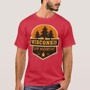 Retro Wisconsin nach Norden T-Shirt