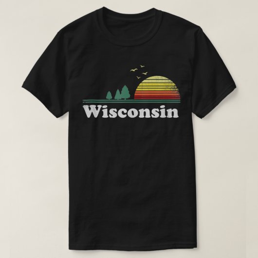 Retro Wisconsin Staat Park WI Zuhause Design T-Shirt (Design vorne)