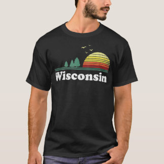 Retro Wisconsin Staat Park WI Zuhause Design T-Shirt