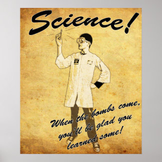 Retro-Wissenschaftsposter aus den 1940er Jahren Poster