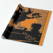 RETRO WITCH AUF EINEM HALBZIMMER-Wrackpapier Geschenkpapier (Ungerollt)