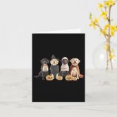 Retro Witch Labrador Retriever Halloween Labrador Karte (Gelbe Blume)