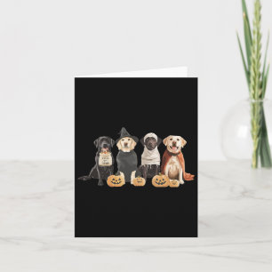 Retro Witch Labrador Retriever Halloween Labrador Karte