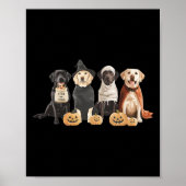 Retro Witch Labrador Retriever Halloween Labrador Poster (Vorne)
