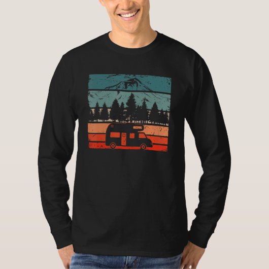 Retro-Wohnwagen-Camping 1 T-Shirt (Vorderseite)