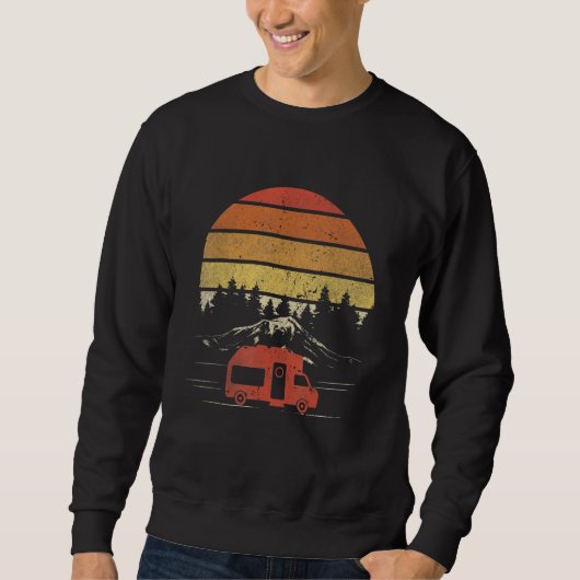 Retro-Wohnwagen-Camping 2 Sweatshirt (Vorderseite)