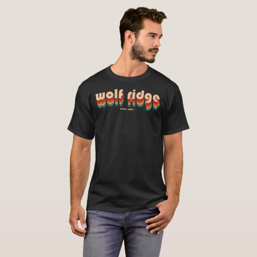 Retro Wolf Ridge Ski T-Shirt (Vorne ganz)