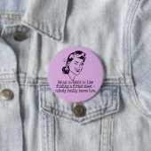 Retro Woman Funny Quote Button (Beispiel)