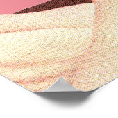 Retro Woman Holding a Sign Poster (Ecke)