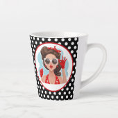 Retro Woman Latte Tasse (Rechts)