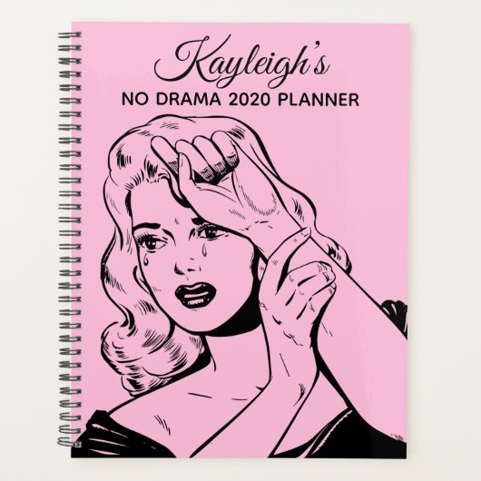 Retro Woman No Drama Planner Planer (Vorderseite)