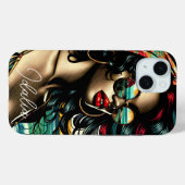 Retro Woman on Beach Comic Style Pop Art Case-Mate iPhone Hülle (Rückseite (Horizontal))