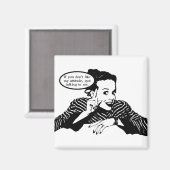 Retro Woman Spaß Magnet (Vorderseite/Rückseite)