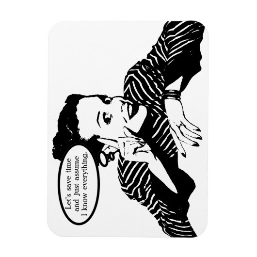 Retro Woman Spaß Magnet (Vertikal)