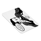 Retro Woman Spaß Magnet (Rechte Seite)