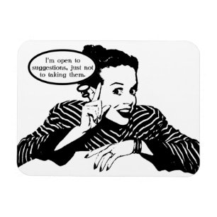 Retro Woman Spaß Magnet