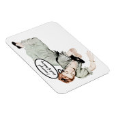 Retro Woman Spaß Magnet (Rechte Seite)