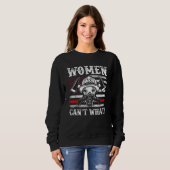 Retro Women Can't What Firefighter Thin Red Americ Sweatshirt (Vorne ganz)