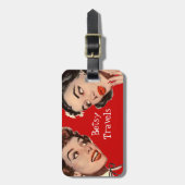 Retro Women Gossicks Gepäckanhänger (Vorderseite vertikal)