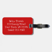 Retro Women Gossicks Gepäckanhänger (Rückseite horizontal)