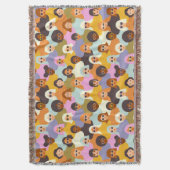 Retro Women of the World Pattern Decke (Vorderseite Vertikal)