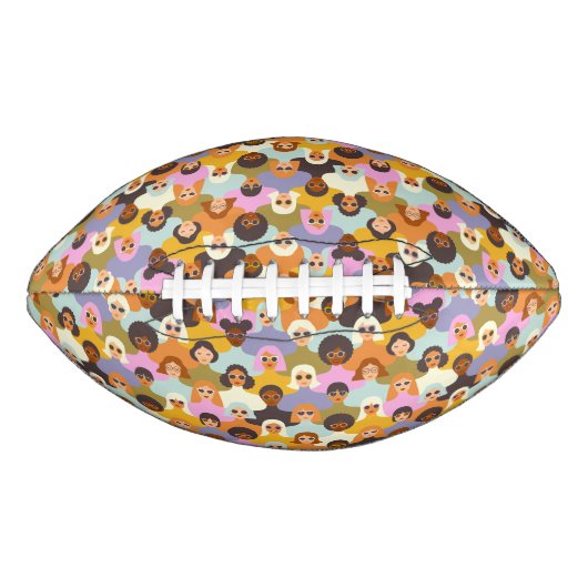 Retro Women of the World Pattern Football (Vorderseite)