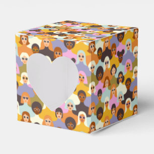 Retro Women of the World Pattern Geschenkschachtel