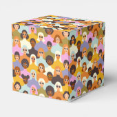 Retro Women of the World Pattern Geschenkschachtel (Rückseite)