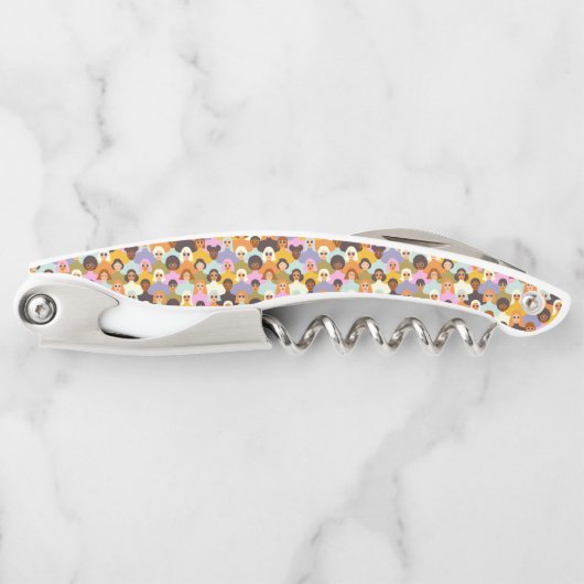 Retro Women of the World Pattern Kellnermesser (Vorderseite)