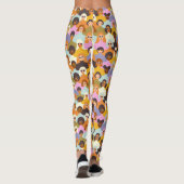 Retro Women of the World Pattern Leggings (Rückseite)