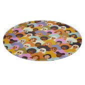 Retro Women of the World Pattern Schneidebrett (Ecke)