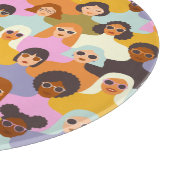 Retro Women of the World Pattern Schneidebrett (Ecke)