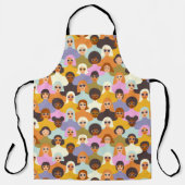 Retro Women of the World Pattern Schürze (Vorderseite)