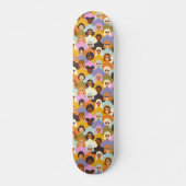 Retro Women of the World Pattern Skateboard (Vorne)