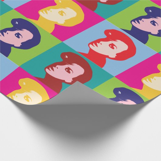 Retro Women Pop Art Geschenkpapier (Ecke)