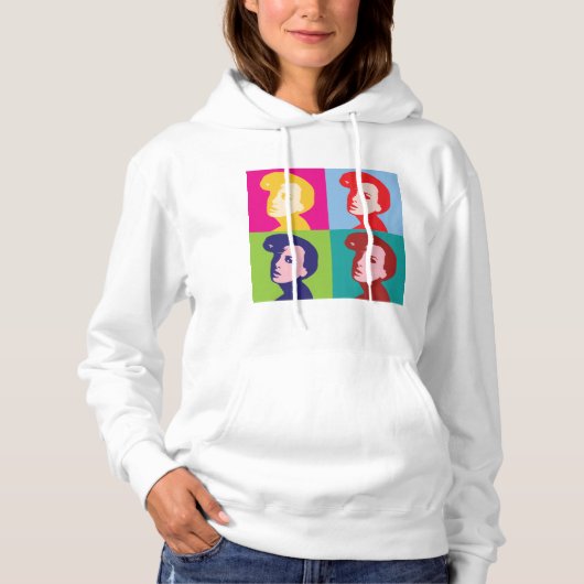 Retro Women Pop Art Hoodie (Vorderseite)