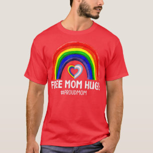 Retro Womens Free Mama Hugs Gay Rights Proud Mama T-Shirt