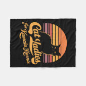 Retro Womens Kamala Harris Cat Lady Fleecedecke (Vorderseite (Horizontal))
