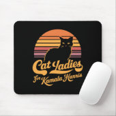 Retro Womens Kamala Harris Cat Lady Mousepad (Mit Mouse)