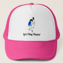 Retro Women's Tennis Player mit Text
