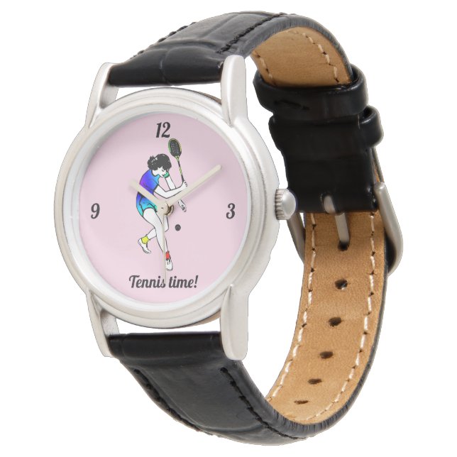 Retro Women's Tennis Watch Armbanduhr (Schrägansicht)