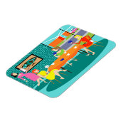 Retro Women's Weekly Card Game Flexi Magnet (Linke Seite)