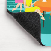 Retro Women's Weekly Card Game Mousepad (Ecke)