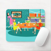 Retro Women's Weekly Card Game Mousepad (Mit Mouse)