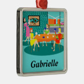 Retro Women's Weekly Card Game Weihnachtsschmuck (Rechts)