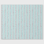 Retro Wonky Dots Wrapping Paper - Rot, Aquamarin, Geschenkpapier (Flach)