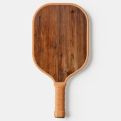 Retro Wood Monogramm Pickleball Schläger (Rückseite)